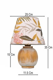 Opviq Lámpara de Mesa BK062 de Cerámica Naranja